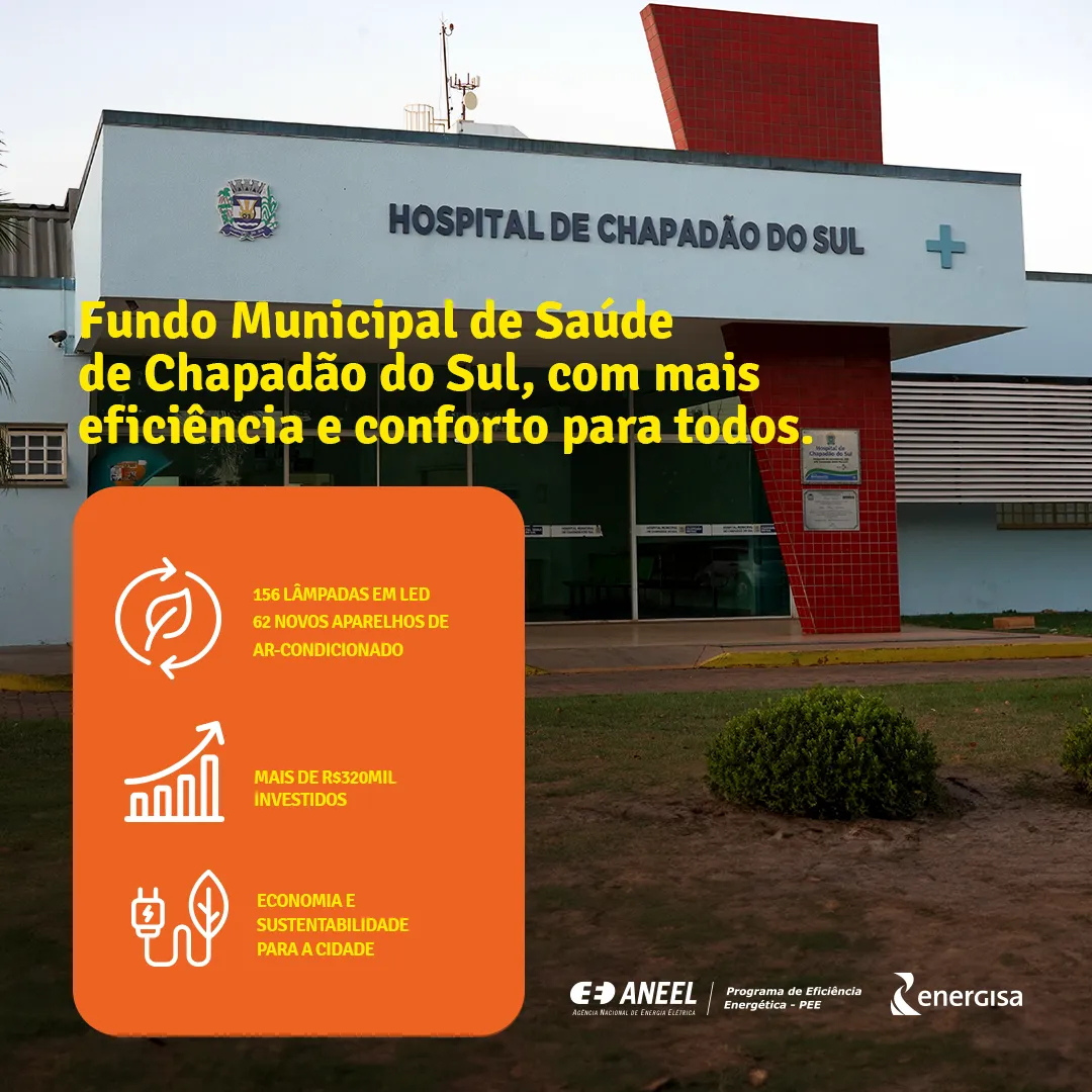 Imagem de compartilhamento para o artigo População se beneficia com eficiência energética e inovação no Hospital de Chapadão do Sul da MS Todo dia